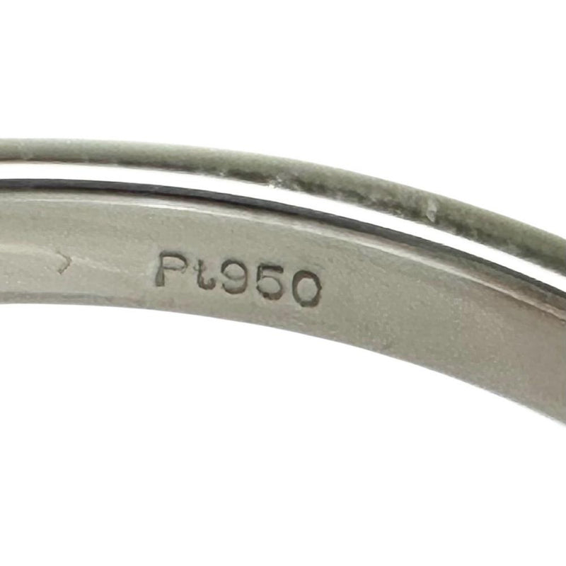 中古】 Pt900 リング 指輪 ルビー：3石 ダイヤモンド：10石