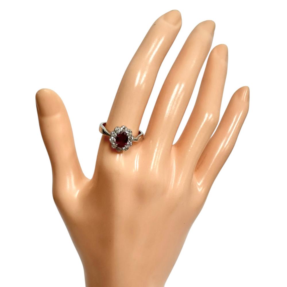 12号 ルビー 0.94ct ダイヤモンド 計0.44ct リング・指輪 Pt950