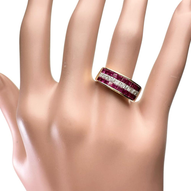 13.5号 ミステリーセッティング ルビー 2.00ct ダイヤモンド 0.45ct リング・指輪 K18ゴールド 18金 7.0g レディース
【中古】【真子質店】【NN】




【ITIx】