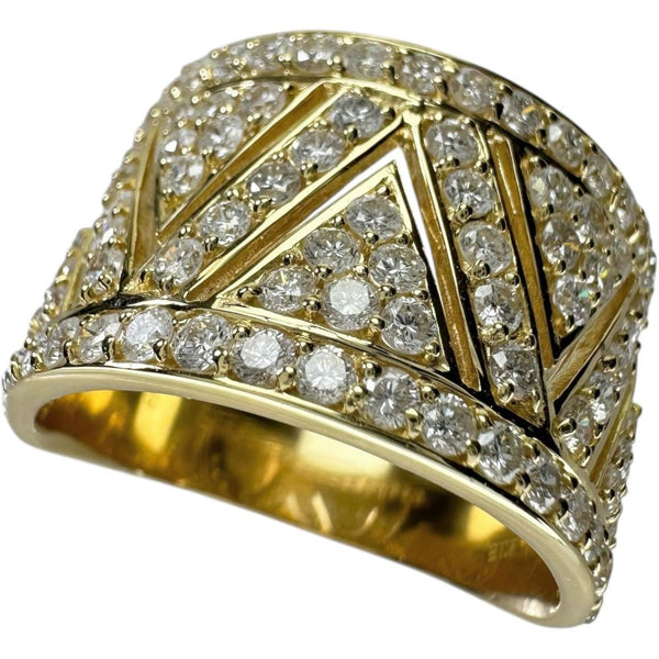 19号 メンズOK ダイヤモンド 2.00ct リング・指輪 K18ゴールド 18金 10.3g レディース 【中古】【真子質店】【NN】 【ISMix】