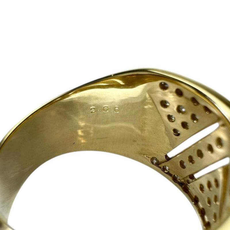 19号 メンズOK ダイヤモンド 2.00ct リング・指輪 K18ゴールド 18金 10.3g レディース 【中古】【真子質店】【NN】 【ISMix】
