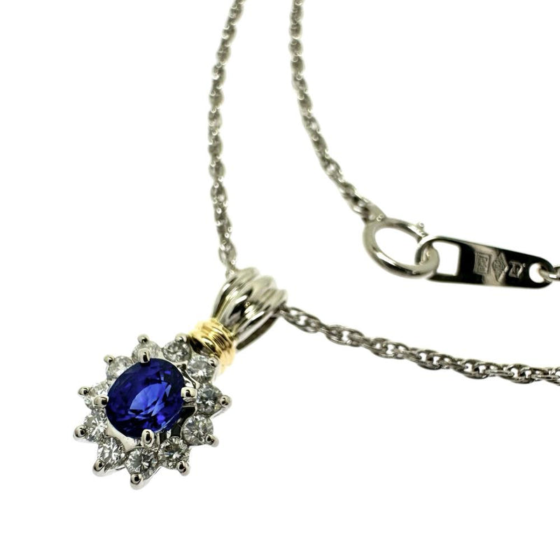 サファイア 0.43ct ダイヤモンド 計0.21ct ネックレス Pt900プラチナ/Pt850プラチナ/K18ゴールド 18金 5.5g 40cm レディース
【中古】【真子質店】【NN】




【DDx】