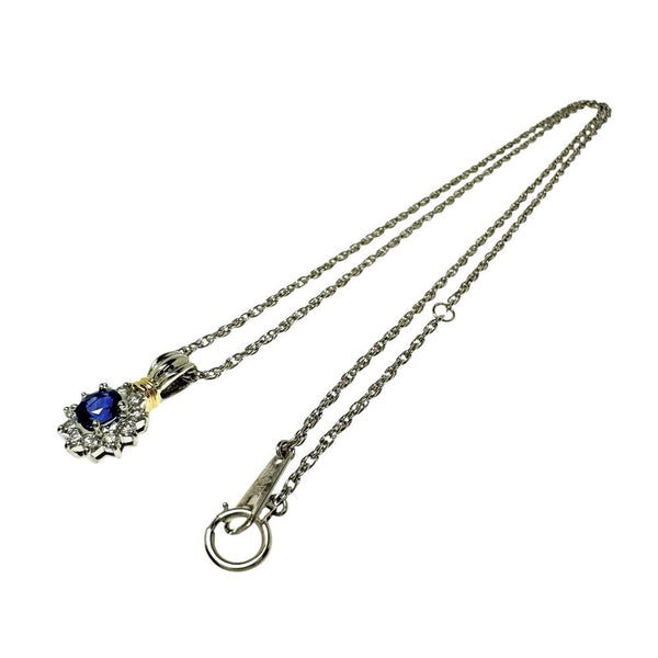 サファイア 0.43ct ダイヤモンド 計0.21ct ネックレス Pt900プラチナ/Pt850プラチナ/K18ゴールド 18金 5.5g 40cm レディース
【中古】【真子質店】【NN】




【DDx】