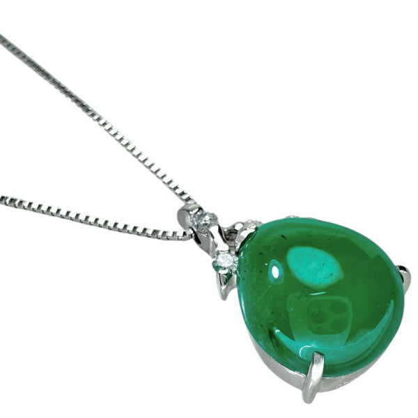 カボションエメラルド 5.74ct ダイヤモンド 計0.12ct ネックレス K18WGホワイトゴールド 18金 4.8g 45cm レディース
【中古】【真子質店】【NN】




【IMaKMo】