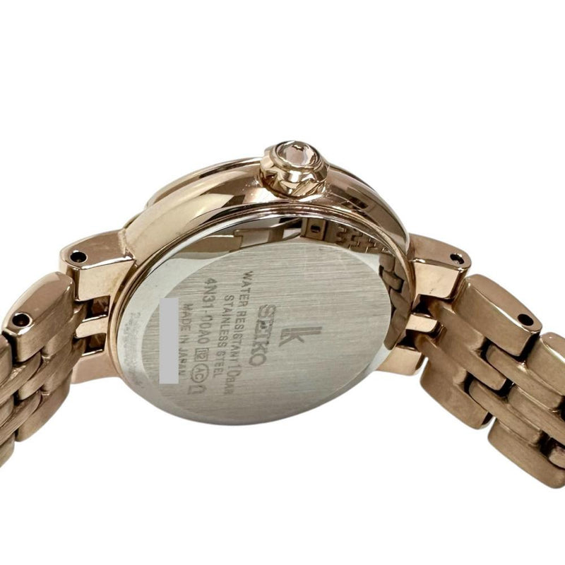 【SEIKO/セイコー】 ルキア 4N31-00A0/SSWA068  保証書/ギャラ/箱付き 腕時計/ピンクGP/ダイヤモンド クオーツ 白/ダイヤモンド2石文字盤 レディース
【中古】【真子質店】【NN】




【Ixx】