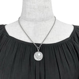 HERMES Quadridge Medaille Necklace, Metal, 18.2g, 45cm, White/Silver, Women's
 [Used] [Makoto Pawn Shop] [GD]




 [YMiT] 
