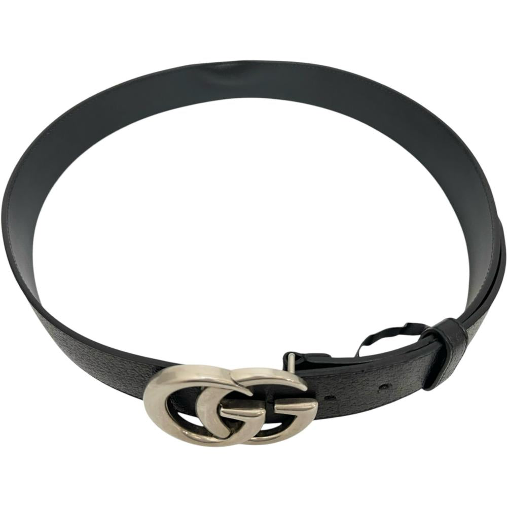 GUCCI ダブルGGベルト GUCCI/グッチ】 GGマーモント ダブルG 406831 ベルト メタル/レザー