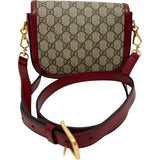 【GUCCI/グッチ】 ホースビット 1955 658574 ショルダーバッグ GGスプリームキャンバス ベージュ/レッド レディース【中古】【真子質店】【BL】 【IMiKx】