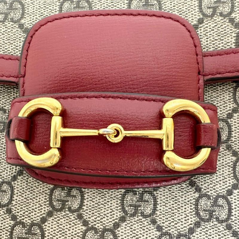 【GUCCI/グッチ】 ホースビット 1955 658574 ショルダーバッグ GGスプリームキャンバス ベージュ/レッド レディース【中古】【真子質店】【BL】 【IMiKx】