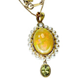 オパール 7.71ct ガーネット（マリ産） 0.70ct ダイヤモンド 0.16ct ネックレス K18ゴールド 18金 8.9g 45cm レディース
【中古】【真子質店】【NN】




【IxDMo】