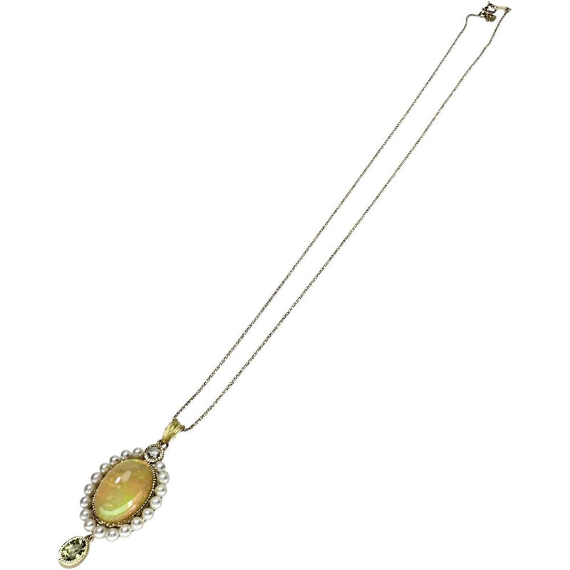 オパール 7.71ct ガーネット（マリ産） 0.70ct ダイヤモンド 0.16ct ネックレス K18ゴールド 18金 8.9g 45cm レディース
【中古】【真子質店】【NN】




【IxDMo】
