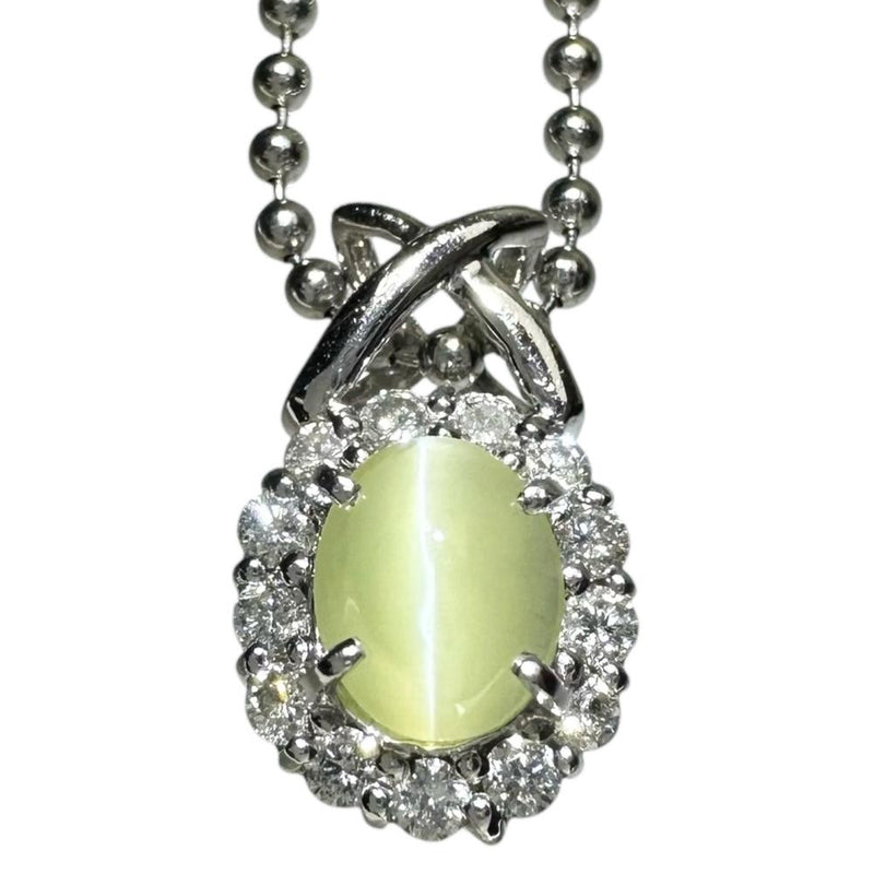 クリソベリルキャッツアイ 0.85ct ダイヤモンド 計0.24ct ネックレス Pt900プラチナ/Pt850プラチナ 6.1g 42cm レディース
【中古】【真子質店】【NN】




【DDx】