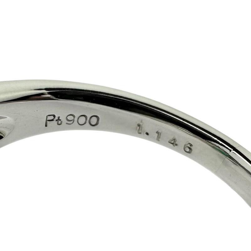 17号 エメラルド 1.146ct ダイヤモンド 計0.52ct リング・指輪 Pt900プラチナ 9.9g レディース 【中古】【真子質店】【NN】 【ISDK】