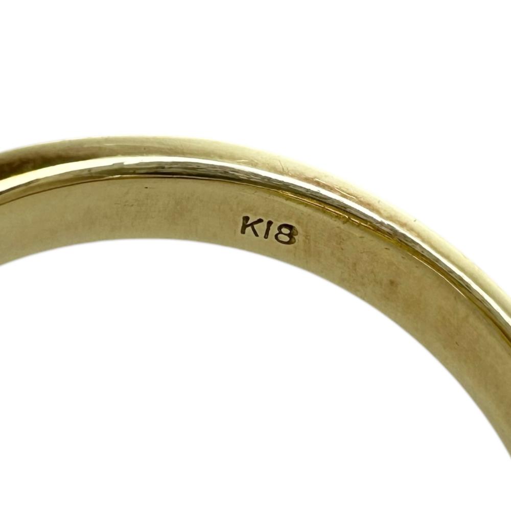 13号 フラワー シェル リング・指輪 K18ゴールド 18金 8.5g