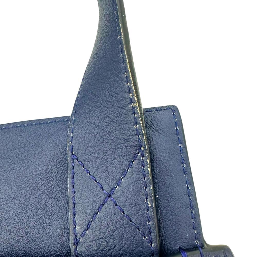 ロエベ Loewe Tメッセンジャーバッグ ショルダーバッグ レザー ネイビー系 LOEWE/ロエベ】 Tメッセンジャー メッセンジャーバッグ レザー