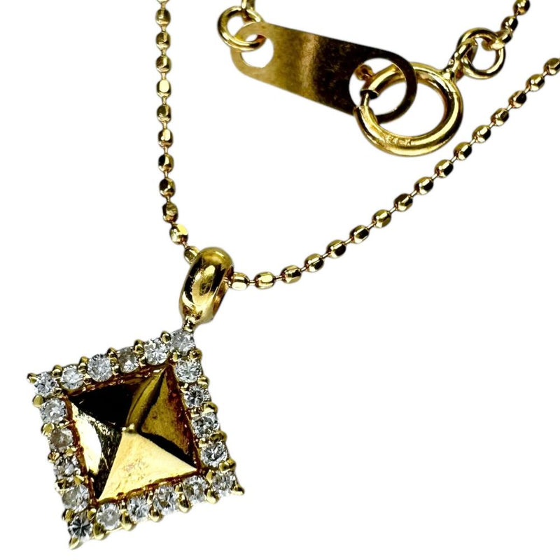 ダイヤモンド 計0.10ct ネックレス K18ゴールド 18金 2.0g 37cm 