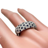 18.5号 サファイア 0.60ct ダイヤモンド 1.00ct リング・指輪 Pt900プラチナ 9.7g レディース 【中古】【真子質店】【NN】 【KST】