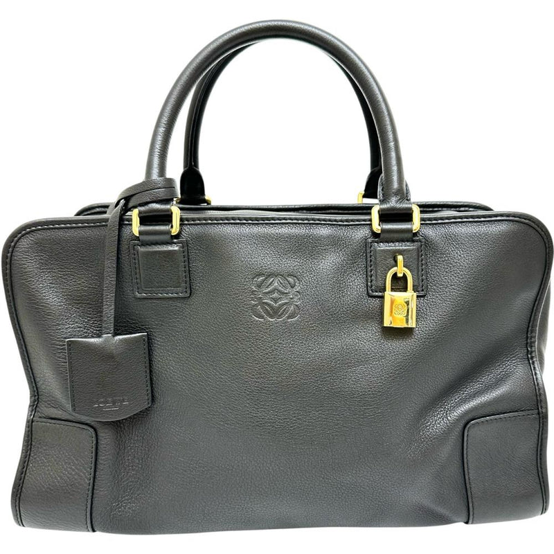 【LOEWE/ロエベ】 アマソナ36 ハンドバッグ レザー ブラック レディース【中古】【真子質店】【BL】 【MoKT】