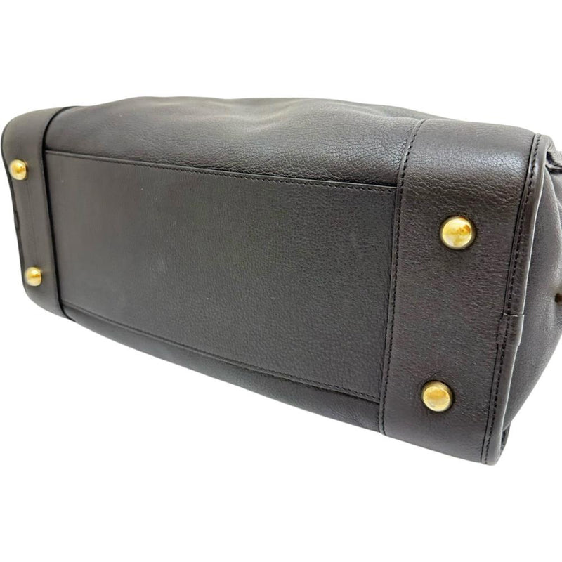 【LOEWE/ロエベ】 アマソナ36 ハンドバッグ レザー ブラック レディース【中古】【真子質店】【BL】 【MoKT】