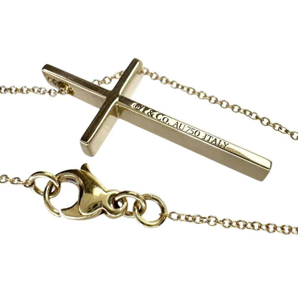 TIFFANY&Co./ティファニー】 メトロ クロス ネックレス K18ゴールド 18