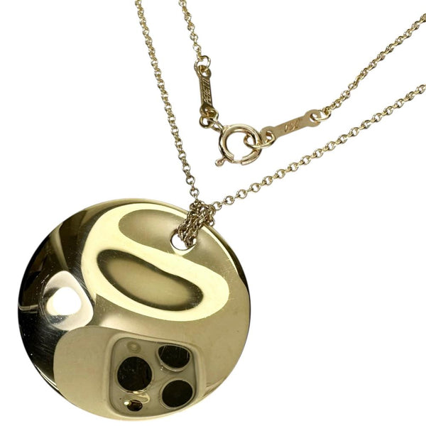【TIFFANY&Co./ティファニー】 ラウンド/サークル ネックレス ペレッティ K18ゴールド 18金 5.9g 39cm レディース 【中古】【真子質店】【BL】 【MiID】