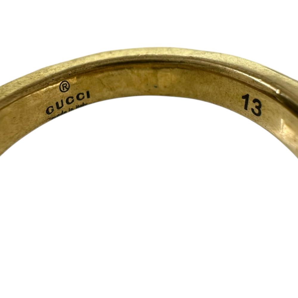 13号【GUCCI/グッチ】 タイガ―ヘッド タイガーモチーフ リング・指輪