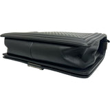 【CHANEL/シャネル】 ボーイシャネル28 Vステッチ チェーンショルダー ショルダーバッグ 20番（2014年頃）/▲シリアルシール剥がれ ラムスキン ブラックレザー/クスミシルバー金具 レディース【中古】【真子質店】【BL】




【TKMox】