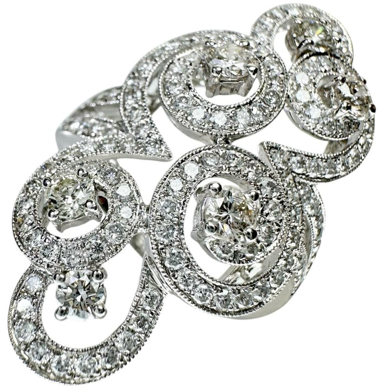 15.5号 ダイヤモンド 0.56/1.16ct リング・指輪 K18WGホワイトゴールド 18金 8.4g レディース 【中古】【真子質店】【NN】 【IMoSMo】