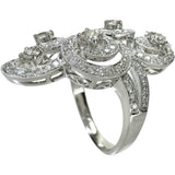 15.5号 ダイヤモンド 0.56/1.16ct リング・指輪 K18WGホワイトゴールド 18金 8.4g レディース 【中古】【真子質店】【NN】 【IMoSMo】
