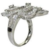 15.5号 ダイヤモンド 0.56/1.16ct リング・指輪 K18WGホワイトゴールド 18金 8.4g レディース 【中古】【真子質店】【NN】 【IMoSMo】