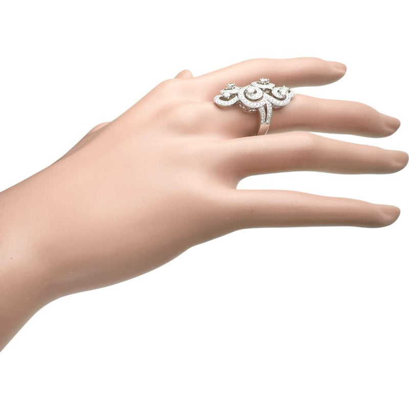 15.5号 ダイヤモンド 0.56/1.16ct リング・指輪 K18WGホワイトゴールド 18金 8.4g レディース 【中古】【真子質店】【NN】 【IMoSMo】