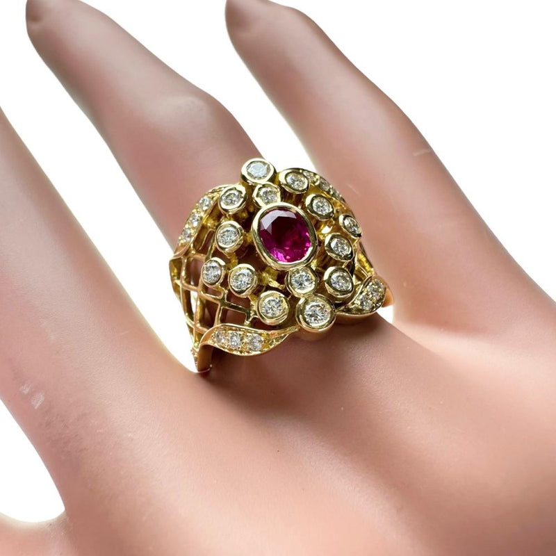 11.5号 ルビー 0.51ct ダイヤモンド 0.46ct リング・指輪 K18ゴールド 18金/金性分析済み 8.8g レディース
【中古】【真子質店】【NN】




【IISS】