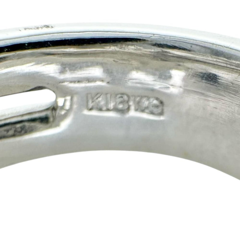 10.5号 フラワーモチーフ ダイヤモンド 0.65ct リング・指輪 K18WGホワイトゴールド 18金 11.7g レディース 【中古】【真子質店】【NN】 【IMoMiD】