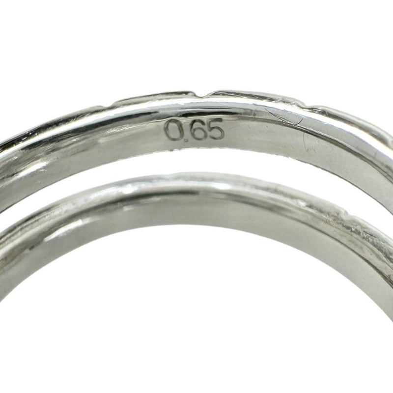 10.5号 フラワーモチーフ ダイヤモンド 0.65ct リング・指輪 K18WGホワイトゴールド 18金 11.7g レディース 【中古】【真子質店】【NN】 【IMoMiD】