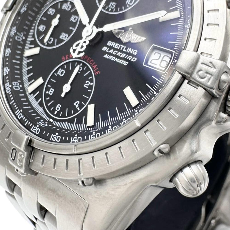 【BREITLING/ブライトリング】 クロノマット ブラックバード A13050.1 OH＆仕上げ済 腕時計 ステンレススチール 自動巻き/オートマ ブラック文字盤 メンズ
【中古】【真子質店】【GD】




【IKxx】