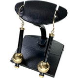Hook onyx earrings, 18K gold, 1.5g, for women
 [Used] [Makoto Pawn Shop] [NN]




 [TxS] 