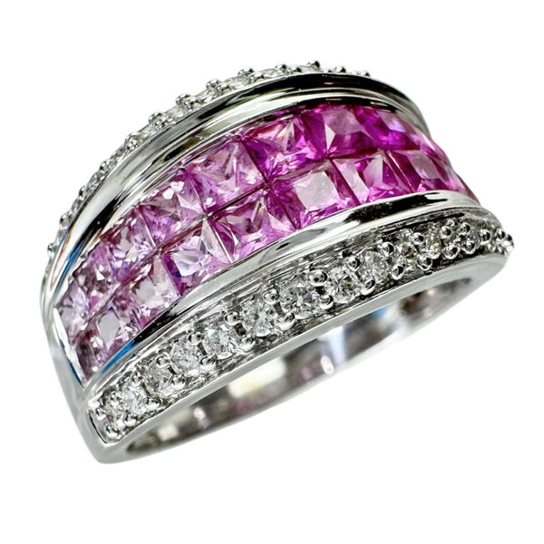 14.5号 ミステリーセッティング/グラデーション ピンクサファイア 0.95ct ルビー 0.70ct ダイヤモンド 0.20ct リング・指輪 K18WGホワイトゴールド 18金 5.9g レディース
【中古】【真子質店】【NN】




【KMiI】
