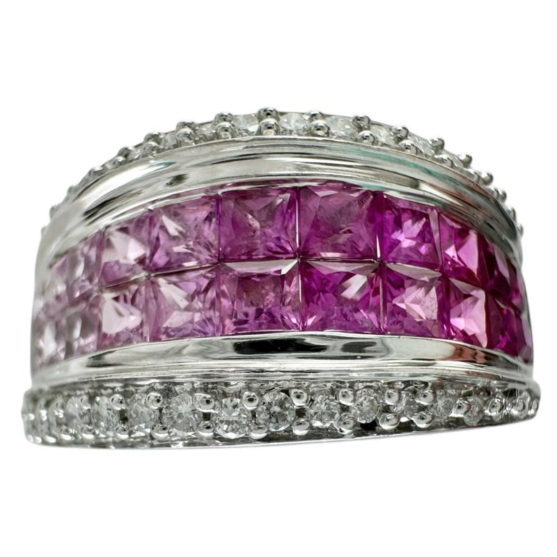 14.5号 ミステリーセッティング/グラデーション ピンクサファイア 0.95ct ルビー 0.70ct ダイヤモンド 0.20ct リング・指輪 K18WGホワイトゴールド 18金 5.9g レディース
【中古】【真子質店】【NN】




【KMiI】