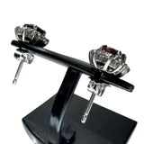 ルビー 0.32×2ct ダイヤモンド 0.13×2ct ピアス Pt850プラチナ/Pt900プラチナ 2.7g レディース 【中古】【真子質店】【NN】 【TKMo】