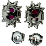 ルビー 0.32×2ct ダイヤモンド 0.13×2ct ピアス Pt850プラチナ/Pt900プラチナ 2.7g レディース 【中古】【真子質店】【NN】 【TKMo】