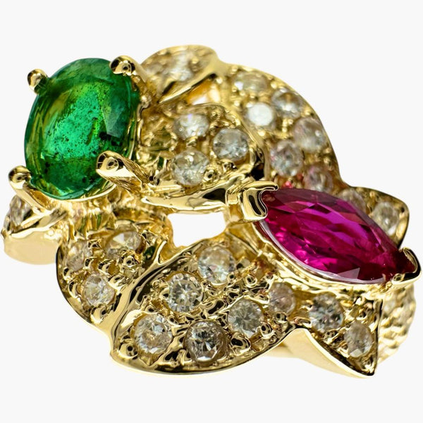 13号 花モチーフ エメラルド 0.45ct ルビー 0.33ct ダイヤモンド 0.51ct リング・指輪 K18ゴールド 18金 7.5g レディース
【中古】【真子質店】【NN】




【IIxx】