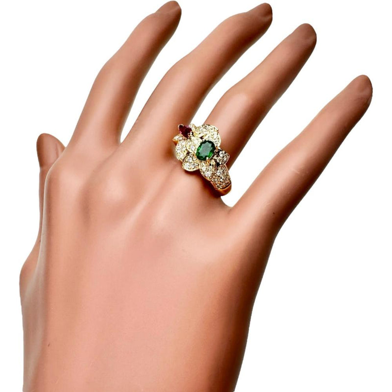 13号 花モチーフ エメラルド 0.45ct ルビー 0.33ct ダイヤモンド 0.51ct リング・指輪 K18ゴールド 18金 7.5g レディース
【中古】【真子質店】【NN】




【IIxx】