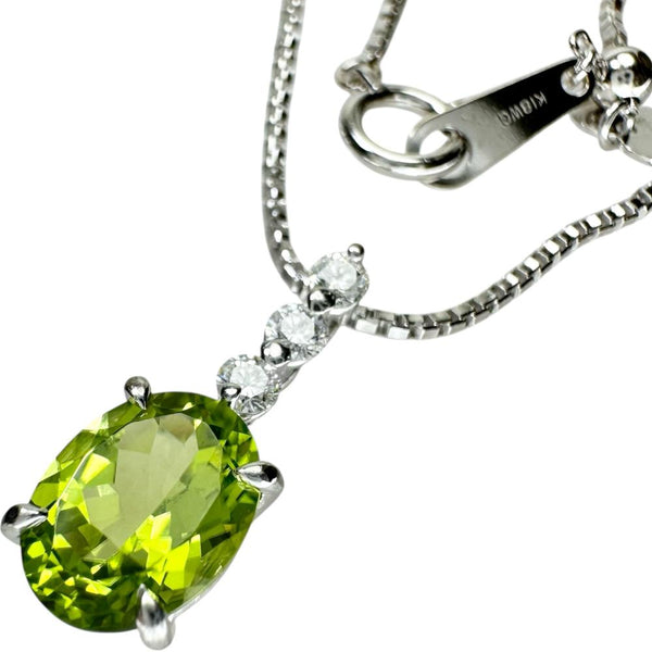 ペリドット 1.99ct ダイヤモンド 0.16ct ネックレス K18WGホワイトゴールド 18金 5.6g 50cm レディース
【中古】【真子質店】【NN】




【KDT】
