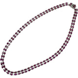 チョーカーネック ルビー 28.0ct ダイヤモンド 1.50ct ネックレス K18WGホワイトゴールド 18金 34.4g 42cm レディース 【中古】【真子質店】【NN】 【DYKMo】