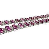チョーカーネック ルビー 28.0ct ダイヤモンド 1.50ct ネックレス K18WGホワイトゴールド 18金 34.4g 42cm レディース 【中古】【真子質店】【NN】 【DYKMo】
