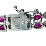 チョーカーネック ルビー 28.0ct ダイヤモンド 1.50ct ネックレス K18WGホワイトゴールド 18金 34.4g 42cm レディース 【中古】【真子質店】【NN】 【DYKMo】