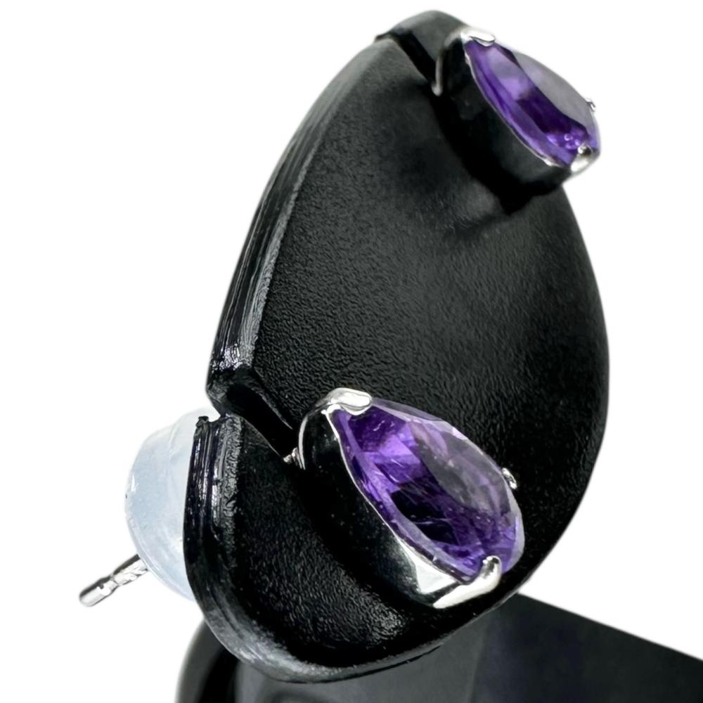 アメジスト 0.30×2ct ピアス Pt900プラチナ 0.5g レディース 【中古 
