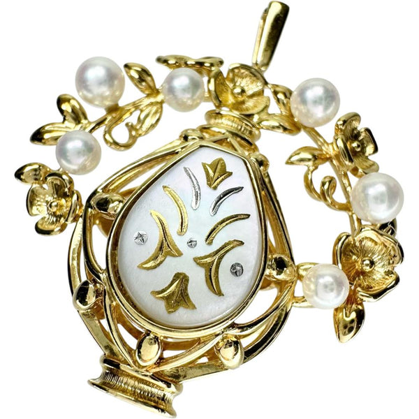 【MIKIMOTO/ミキモト】 壺デザイン 象嵌 真珠/パール シェル ペンダントトップ K18ゴールド 18金 9.9g レディース
【中古】【真子質店】【GD】




【IMaMoMa】