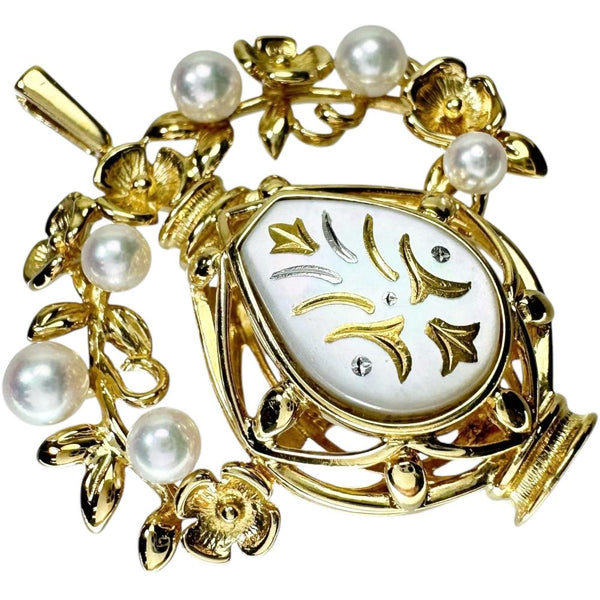 【MIKIMOTO/ミキモト】 壺デザイン 象嵌 真珠/パール シェル ペンダントトップ K18ゴールド 18金 9.9g レディース
【中古】【真子質店】【GD】




【IMaMoMa】