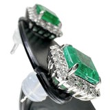 エメラルド 1.21/1.18ct ダイヤモンド 0.28/0.28ct ピアス Pt900プラチナ 4.4g レディース 【中古】【真子質店】【NN】 【MaISx】